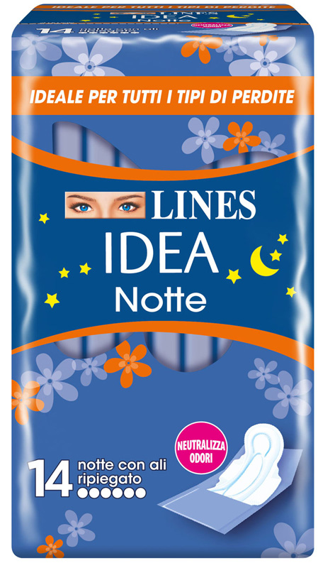 LINES IDEA NOTTE CON ALI RIPIEGATE 14 PEZZI - Farmafamily.it