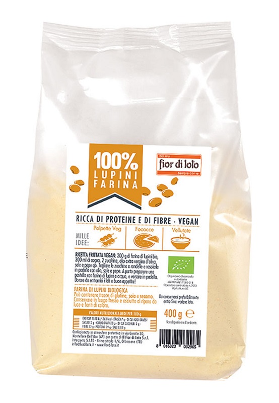 FIOR DI LOTO FARINA DI LUPINI BIO 400 G - Farmafamily.it