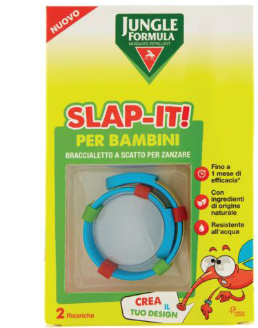 JUNGLE FORMULA SLAP-IT BRACCIALETTO ANTI-ZANZARE PER BAMBINI+ 2 RICARICHE - Farmafamily.it