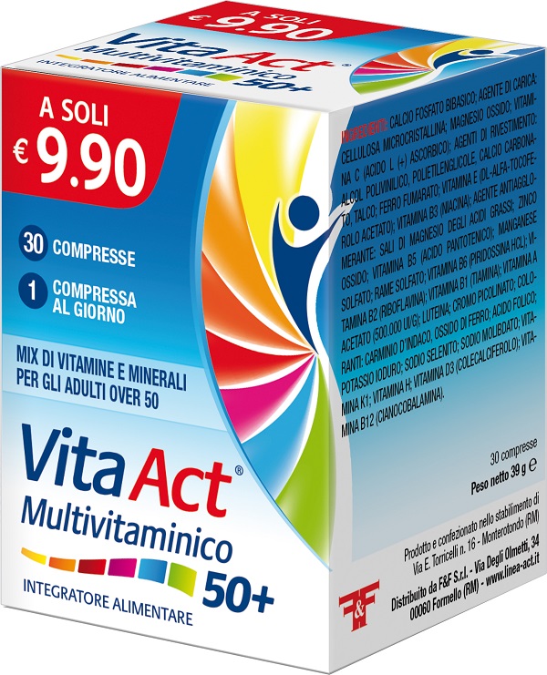 VITA ACT MULTIVITAMINICO 50+ 30 COMPRESSE - Farmafamily.it