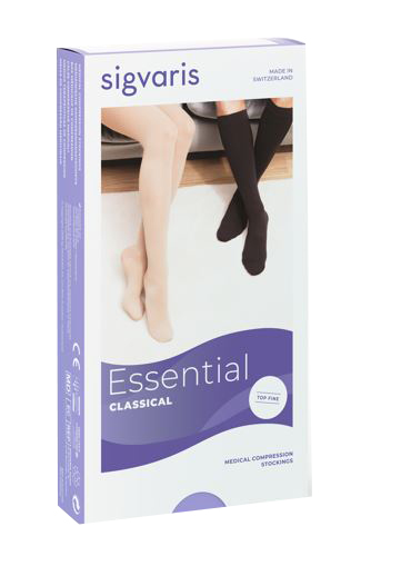 SIGVARIS TOP FINE 702 CCL2 TFQ MONOCOLLANT SINISTRO LUNGO CRISPA PUNTA APERTA S - Farmafamily.it