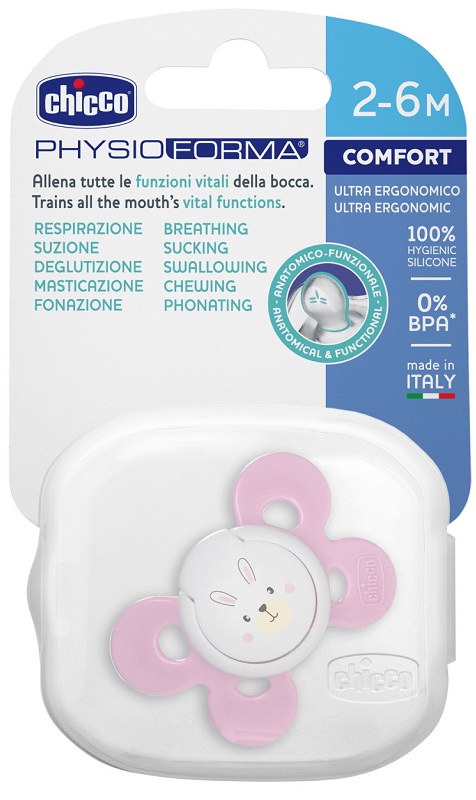 CHICCO SUCCHIETTO COMFORT GIRL IN SILICONE 2-6 MESI 1 PEZZO - Farmafamily.it