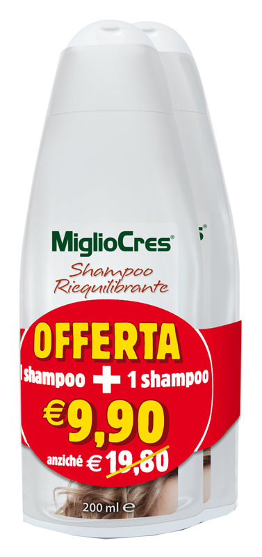 MIGLIOCRES BIPACK SHAMPOO RIEQUILIBRANTE 200 ML - Farmafamily.it