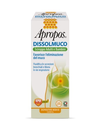 APROPOS DISSOLMUCO SCIROPPO ADULTI E BAMBINI 230 G - Farmafamily.it