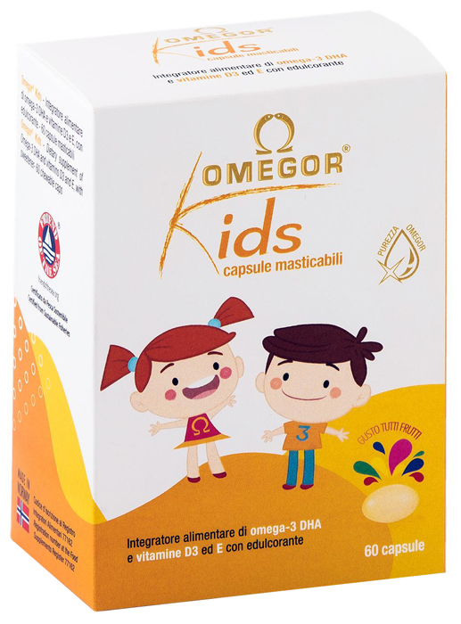 OMEGOR KIDS 60 CAPSULE MASTICABILI - Farmafamily.it