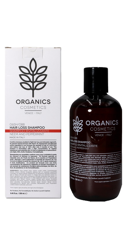 ORGANICS PHARM HAIR LOSS SHAMPOO NEEM OIL AND PEPPERMINT 250 ML - Farmafamily.it