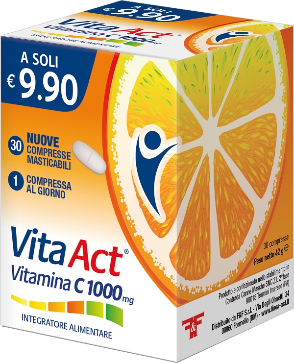 VITA ACT VITAMINA C 1000MG 30 COMPRESSE MASTICABILI - Farmafamily.it
