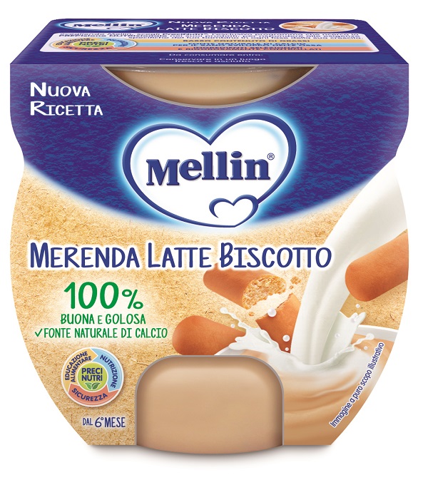 MELLIN MERENDA LATTE BISCOTTO 2 X 100 G - Farmafamily.it