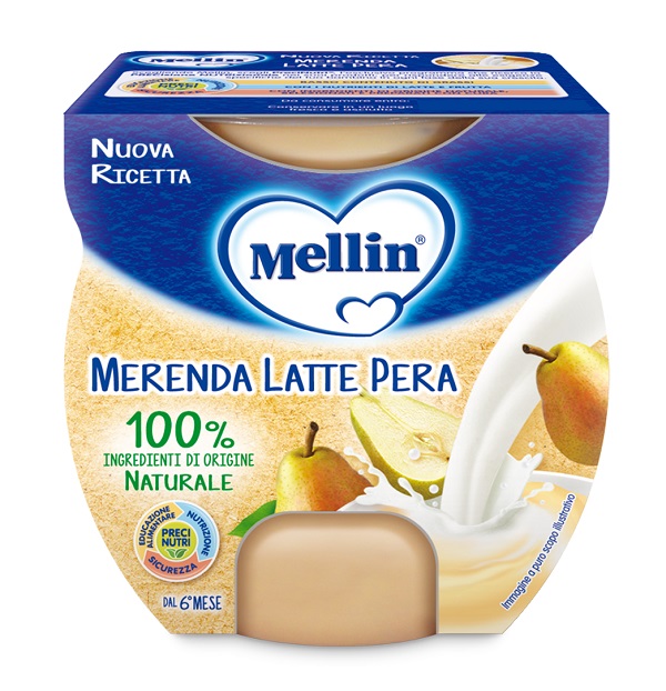 MELLIN MERENDA LATTE PERA 2 X 100 G - Farmafamily.it