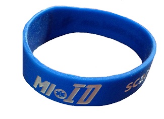 BRACCIALE SALVAVITA MIOID IN SILICONE BLU L - Farmafamily.it
