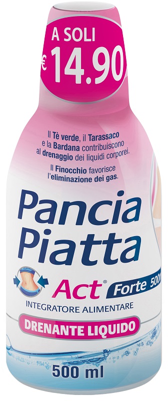 PANCIA PIATTA ACT FORTE DRENANTE LIQUIDO 500 ML - Farmafamily.it