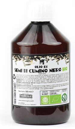 OLIO DI SEMI DI CUMINO NERO BIO 500 ML - Farmafamily.it