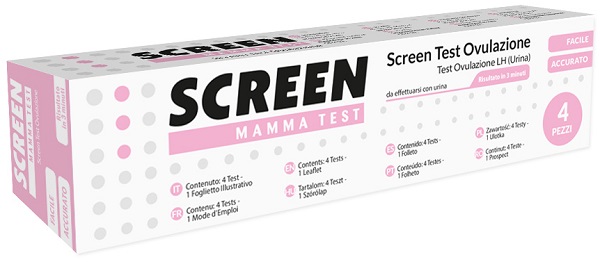 SCREEN TEST RAPIDO OVULAZIONE SCREEN 4 PEZZI - Farmafamily.it