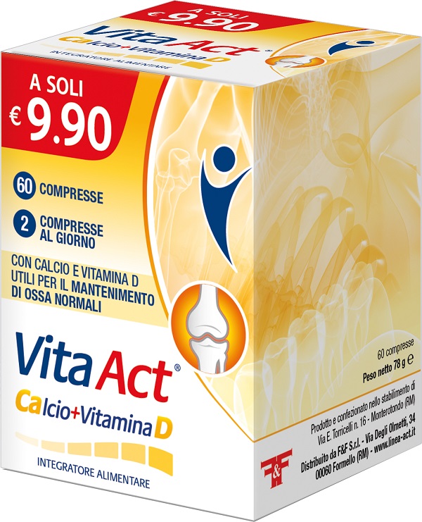 VITA ACT CALCIO + VITAMINA D 60 COMPRESSE - Farmafamily.it