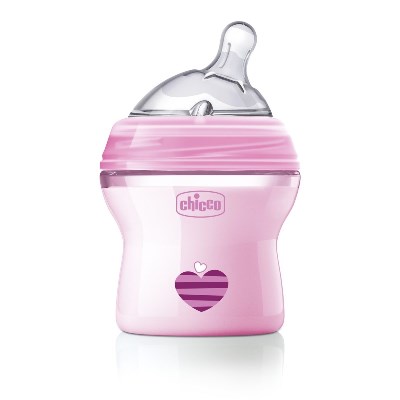 CHICCO BIBERON NATFEEL 0M+ 150 ML GIRL - Farmafamily.it