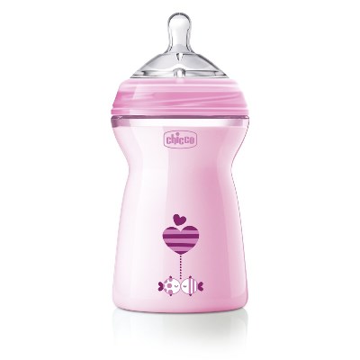 CHICCO BIBERON NATFEEL 6M+ GIRL 330 ML - Farmafamily.it