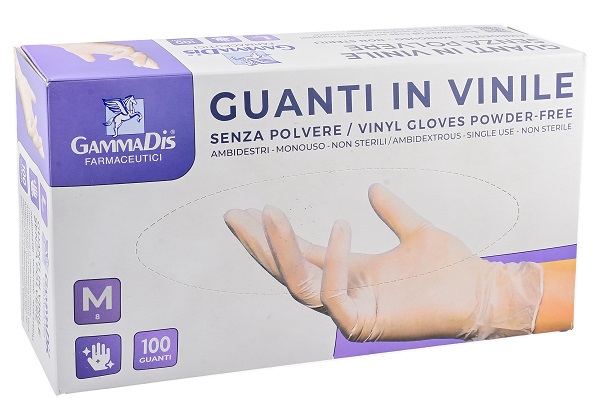 GUANTI VINILE SENZA POLVERE SMALL 100 PEZZI GAMMADIS - Farmafamily.it