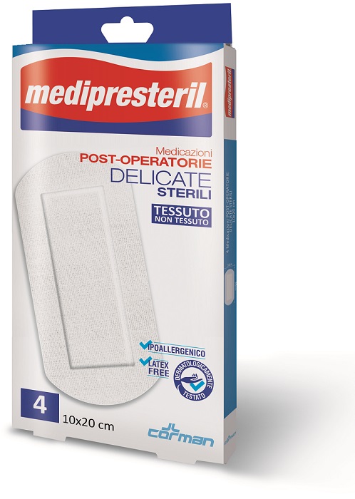 MEDIPRESTERIL MEDICAZIONI POST OPERATORIE DELICATE 10 X 20 4 PEZZI - Farmafamily.it
