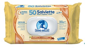 SANO E BELLO SALVIETTE DETERGENTI NF ALLA VANIGLIA E CANNELLA 50 PEZZI - Farmafamily.it