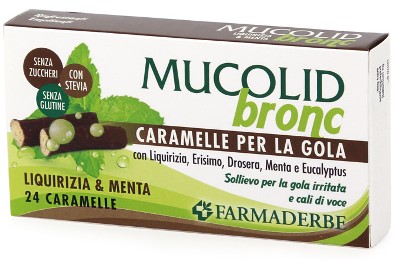 MUCOLID BRONC MENTA LIQUIRIZIA CARAMELLE 70 G - Farmafamily.it