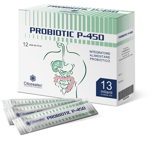 PROBIOTIC P-450 12 STICK MONODOSE 10 ML - Farmafamily.it