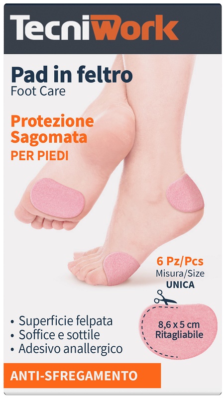 PAD IN FELTRO SAGOMATO 8,6X5CM 6 PEZZI - Farmafamily.it