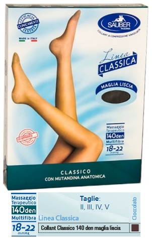 SAUBER CLASSICO COLLANT 140 DENARI MAGLIA LISCIA CIOCCOLATO 4 - Farmafamily.it