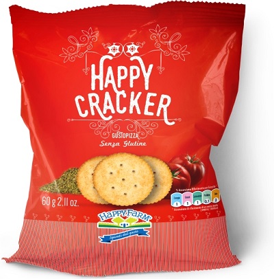 HAPPY FARM HAPPY CRACKERS GUSTO PIZZA 60 G - Farmafamily.it