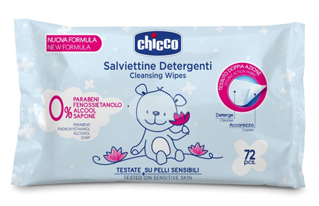 CHICCO COSMESI SALVIETT 72 PEZZI SENZA PLAQ - Farmafamily.it