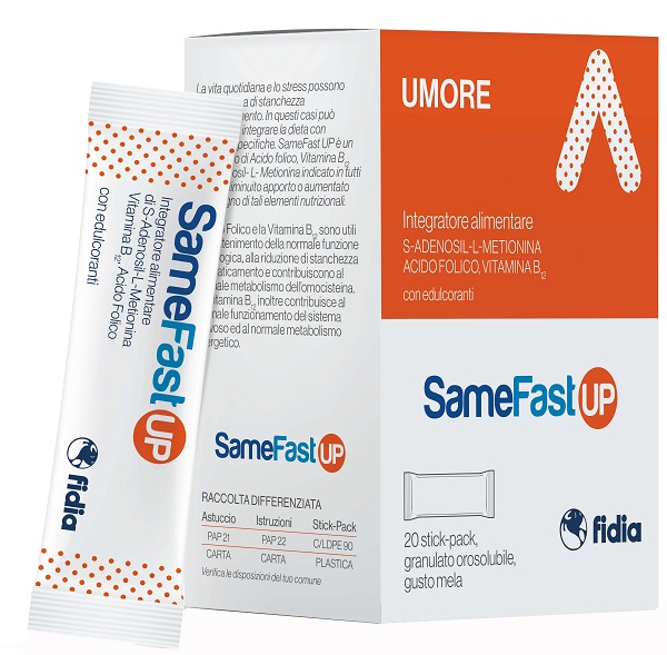 SAMEFAST UP 20 STICK PACK GRANULATO OROSOLUBILE GUSTO ANANAS - Farmafamily.it