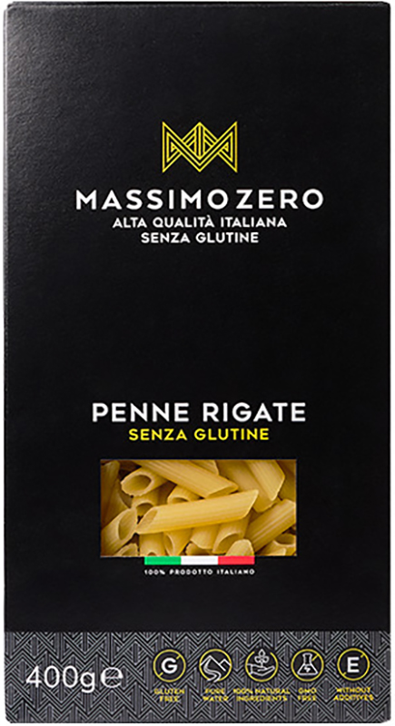 MASSIMO ZERO MEZZE PENNE RIGATE 400 G - Farmafamily.it
