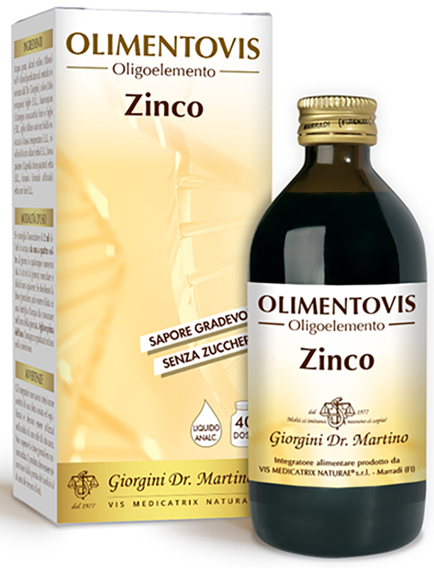 OLIMENTOVIS OLIGOELEMENTO ZINCO LIQUIDO ANALCOLICO SENZA ZUCCHERI 200 ML 40 DOSI - Farmafamily.it