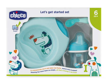 CHICCO SET PAPPA 6 MESI+ AZZURRO - Farmafamily.it