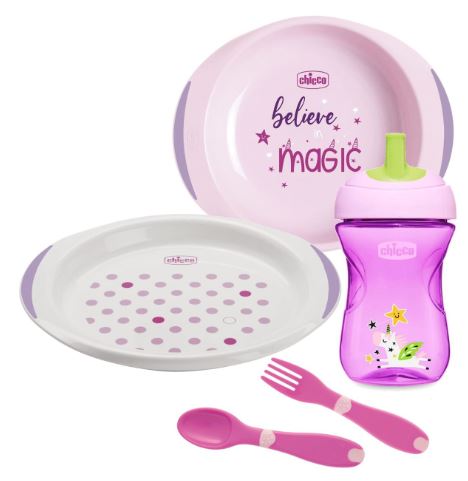 CHICCO SET PAPPA 12 MESI+ ROSA - Farmafamily.it