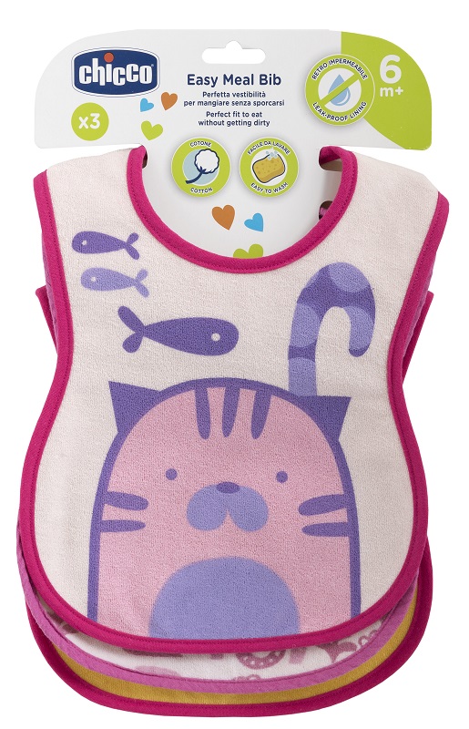 CHICCO BAVAGLINO PAPPA 6M 3 PEZZI GIRL - Farmafamily.it