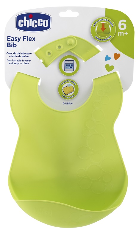 CHICCO BAVAGLINA RIGIDA 6M+ VERDE - Farmafamily.it