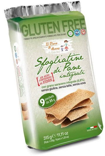 IL PANE DI ANNA SFOGLIATINE PANE INTEGRALE SENZA GLUTINE 315 G - Farmafamily.it