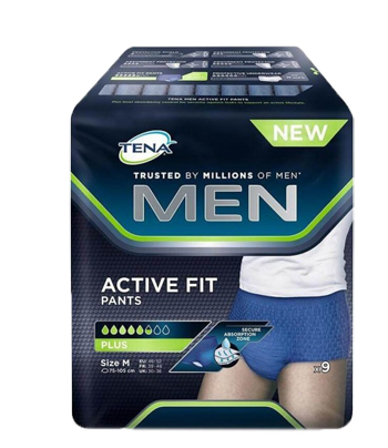 PULL UP UOMO TENA MEN PANTS ACTIVE FIT M 9 PEZZI - Farmafamily.it