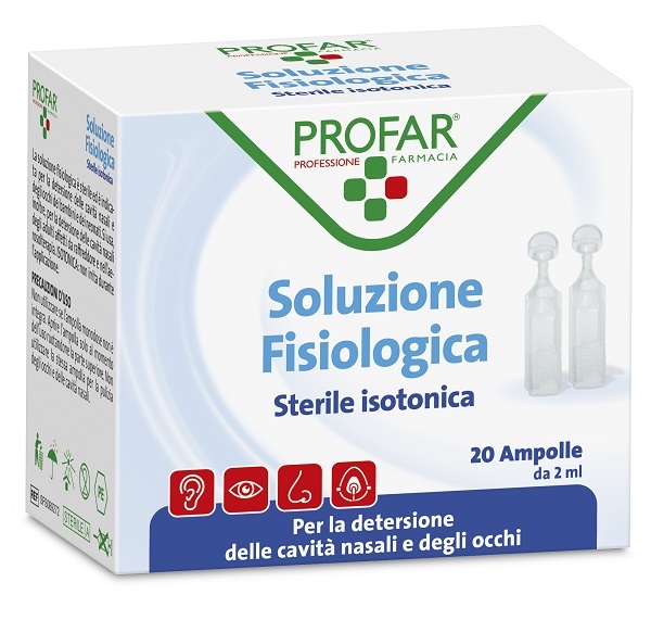 PROFAR SOLUZIONE FISIOLOGICA STERILE ISOTONICA 2 ML 20 AMPOLLE - Farmafamily.it