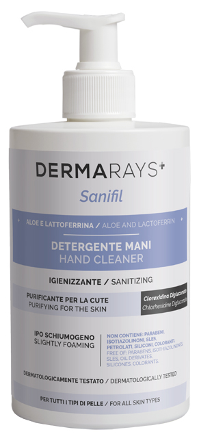 DERMARAYS SANIFIL DETERGENTE MANI IGIENIZZANTE ALOE E LATTOFERRINA 500 ML - Farmafamily.it