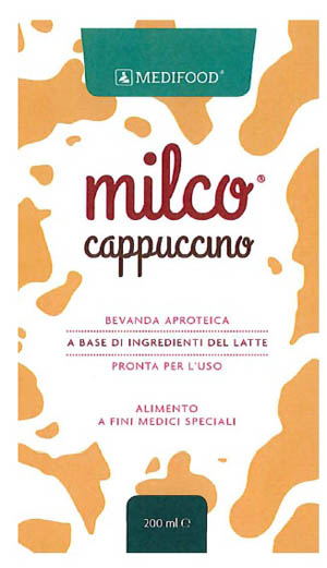 MEDIFOOD MILCO BEVANDA APROTEICA CAPPUCCINO 6 X 200 ML - Farmafamily.it