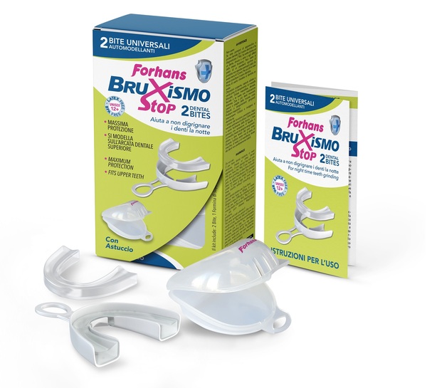 BITE UNIVERSALI AUTOMODELLANTI BRUXISMO STOP FORHANS 2 PEZZI - Farmafamily.it