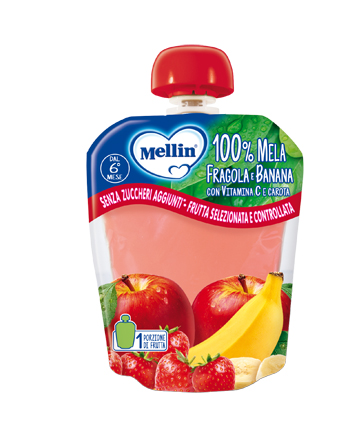 MELLIN POUCH MELA/FRAGOLA/BANANA 90 G - Farmafamily.it