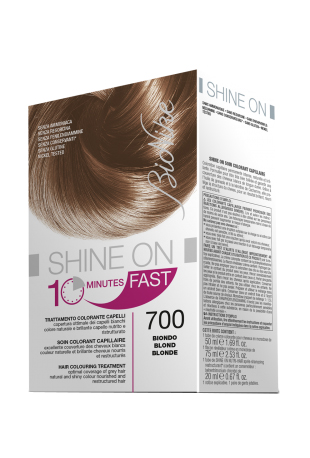 BIONIKE SHINE ON FAST TRATTAMENTO COLORANTE CAPELLI BIONDO 700 FLACONE 60 ML + TUBO 60 ML - Farmafamily.it