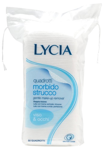 LYCIA 50 QUADROTTI COTONE STRISCIA 12 PEZZI - Farmafamily.it