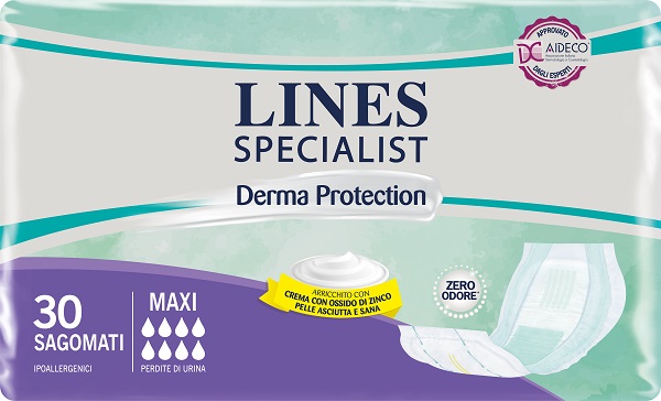 PANNOLONE PER INCONTINENZA LINES SPECIALIST SAGOMATO MAXI 30 PEZZI - Farmafamily.it