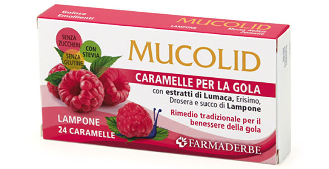 MUCOLID LUMACA & LAMPONE 24 CARAMELLE - Farmafamily.it