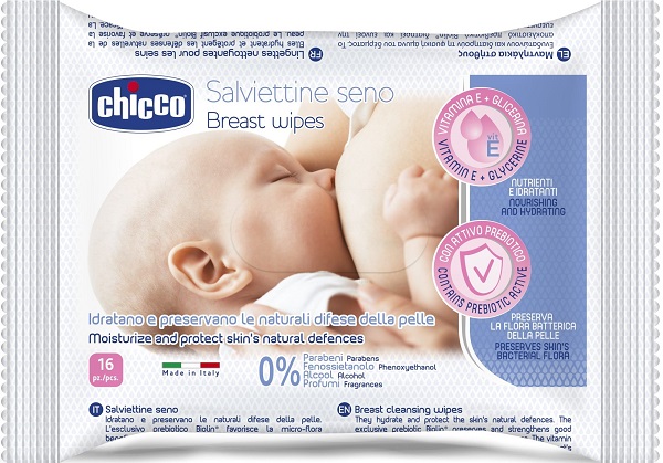 CHICCO SALVIETTE DETERGENTI PER IL SENO 16 PEZZI - Farmafamily.it