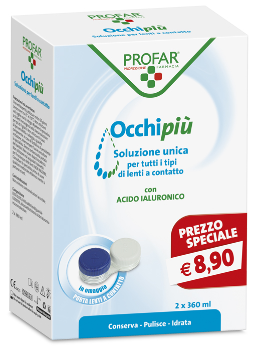 PROFAR OCCHI PIU' SOLUZIONE UNICA 2 FLACONI DA 360 ML CE - Farmafamily.it
