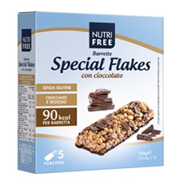 NUTRIFREE BARRETTE SPECIAL FLAKES CIOCCOLATO 24,8 G X 5 - Farmafamily.it